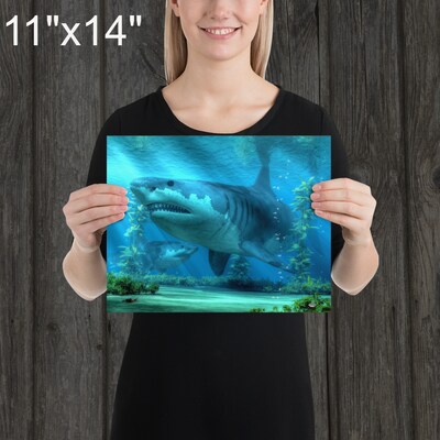 The Biggest Shark - Print - Megalodon Wall Art - image2